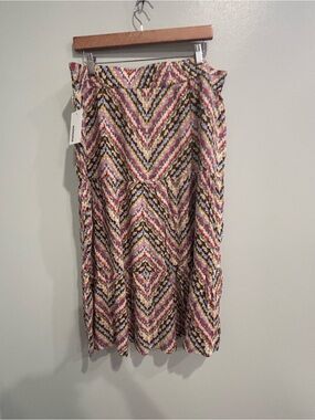 Sonoma NWT XL Multicolor Chevron Maxi Skirt — Pink, Blue, Brown